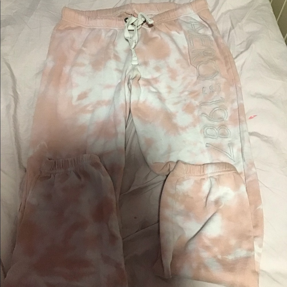 Aeropostale tye  dye pink sweatpants